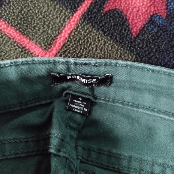 Premise Green Coloured Skinny Jeans - Picture 7 of 8